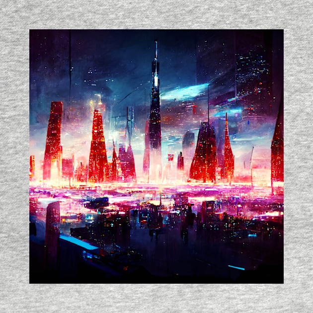 Cyberpunk City at Night by Mihadom